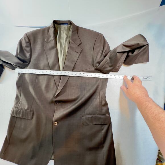 Suit Jacket Coppley for Rochester Big & Tall Men's 46XT 100% Wool 4-Button Cuff - Picture 9 of 13